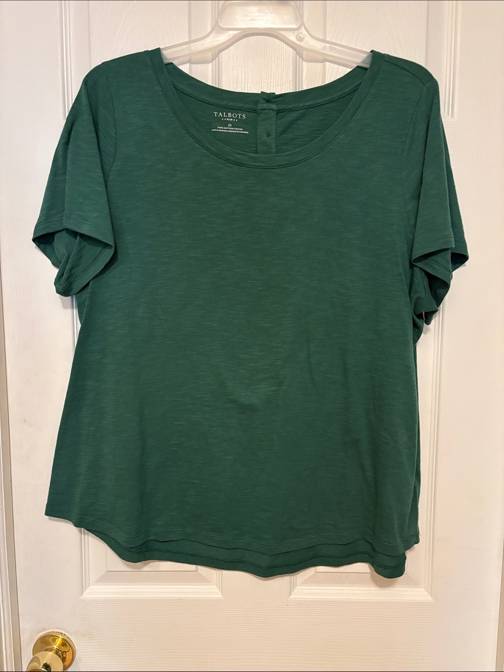 Talbots Forest Green Short Sleeve Scoop Neck Tee